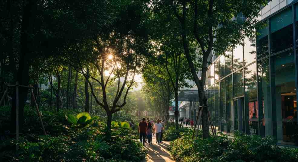 Step Inside The Brilliant New Urban Forest Growing Next To Your Favorite Shops