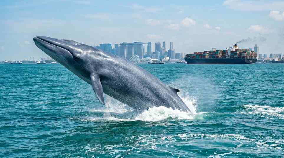 Beyond the Ships The Day a Blue Whale Visited Singapore Waters